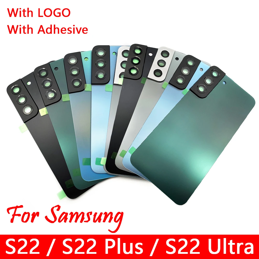 

New Battery Cover Rear Housing Door Replacement For Samsung S22 Plus S22 Ultra Back Cover Battery Cover Case Parts With Adhesive