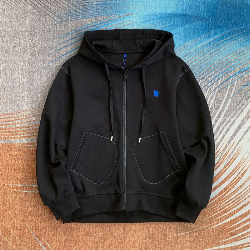 

Женский кардиган с капюшоном, с вышивкой, на весну и осень