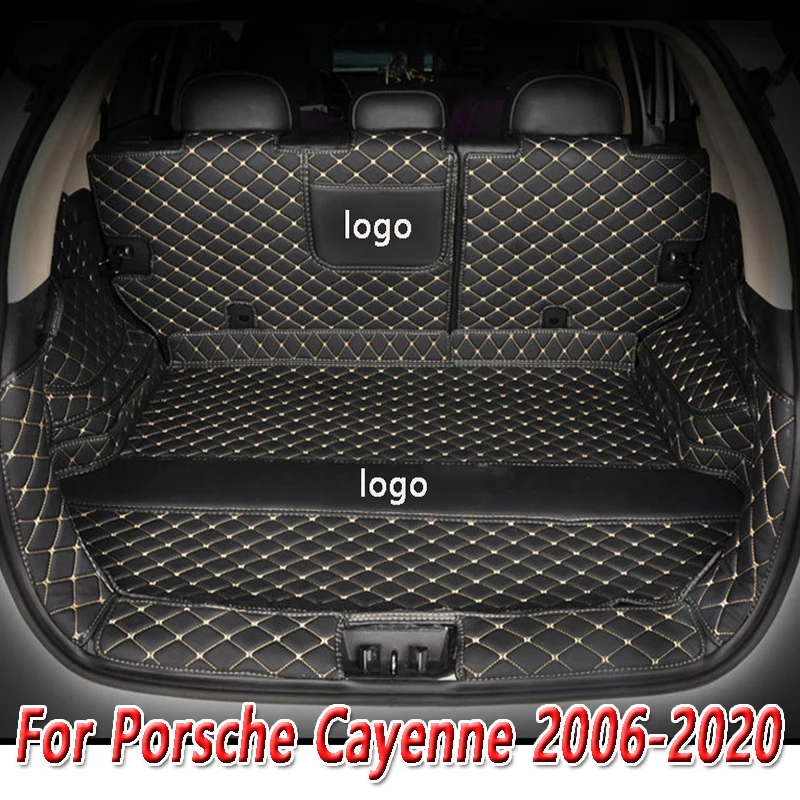 

Кожаные коврики для багажника автомобиля на заказ для Porsche Cayenne 2006-2020, коврик для заднего багажника, поднос, коврик, грязь