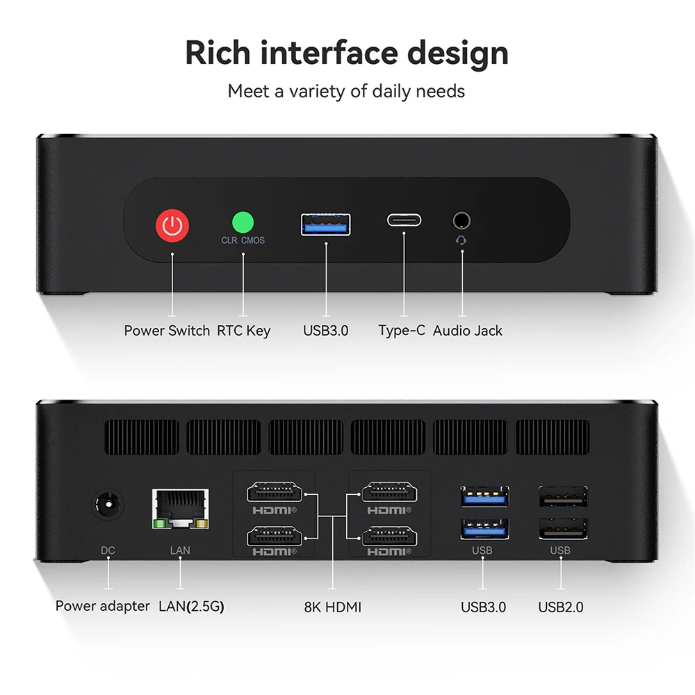 2023 Beelink GTR6 AMD Ryzen 9 6900HX 8K мини ПК Windows 11 Pro DDR5 32 ГБ 500 Гб SSD BT5.2 WIFI6E Мини игровой