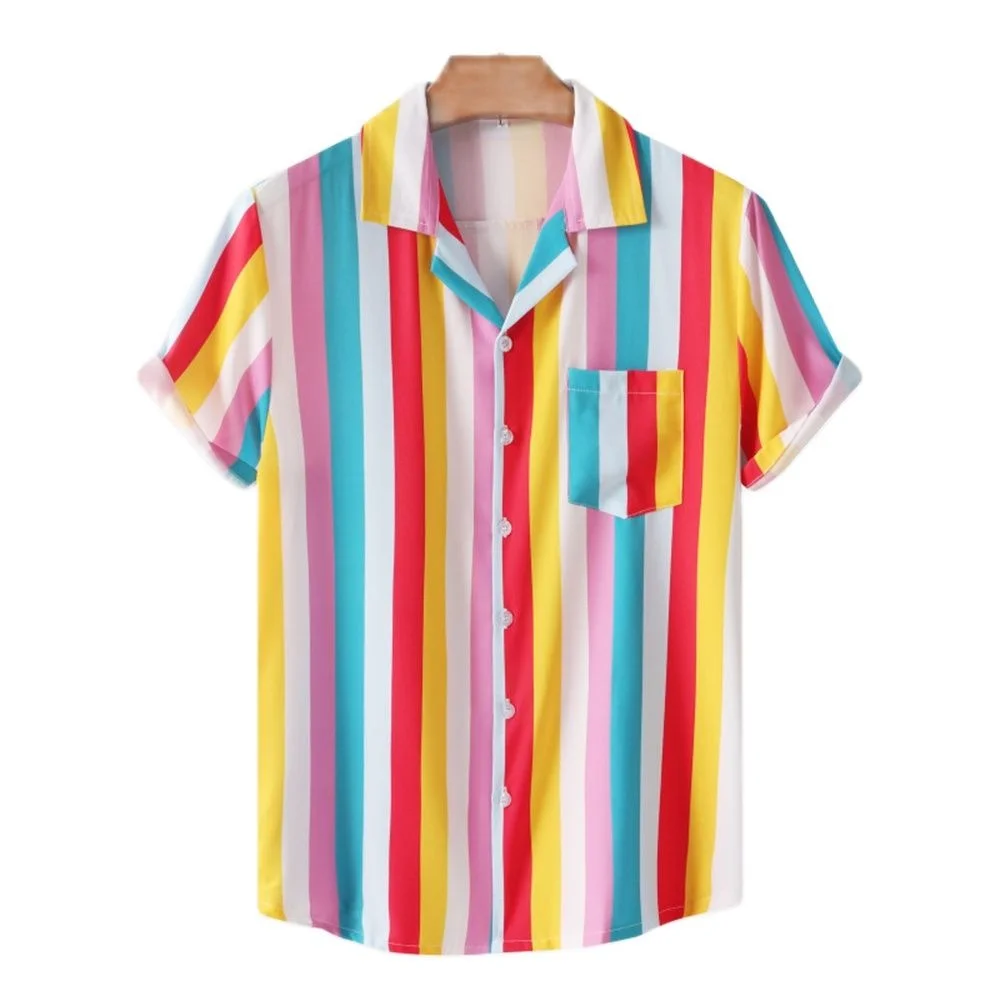 Hawaiian Beachwear Streetwear Fashion 3d Print Short Sleeve Holiday Imported Clothing Floral