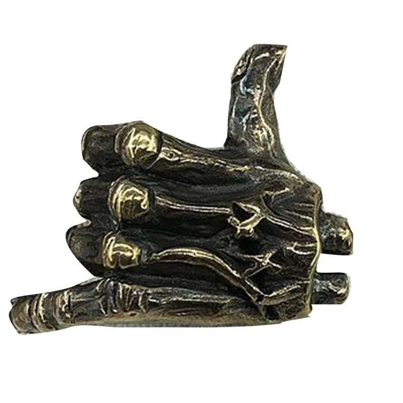 

Brass Knife Pendant 666 Hip Hop International Gesture DIY Umbrella Rope Pendant EDC Outdoor Tool Accessories