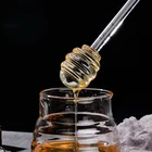 Медовая ложка, стеклянная, 6 дюймов, 1 шт.