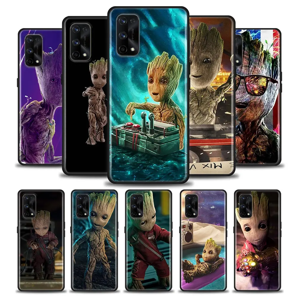 

Marvel Baby Groot Avengers Phone Casefor Realme XT GT GT2 5 6 7 7i 8 8i 9i 9 C17 Pro 5G SE Master Neo2 Soft Silicone Case