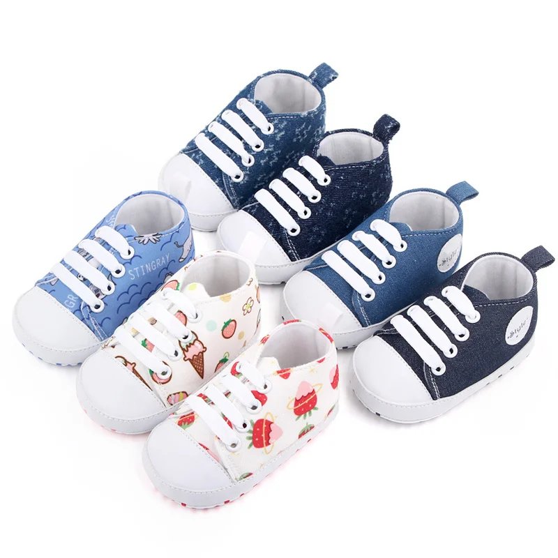 

New Canvas Sports Sneakers Newborn Baby Boys Girls First Walkers Shoes Infant Toddler Baby Shoes