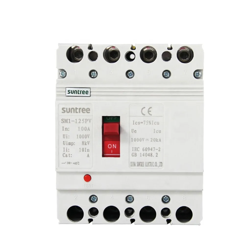 

SM1-125 Moulded Case Circuit Breaker 2P DC Breaker 125A 500V MCCB for Solar System