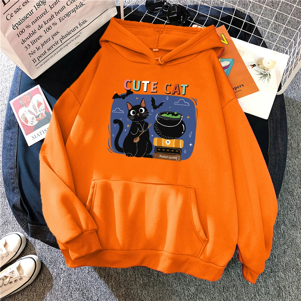 Мужские толстовки с принтом волшебного милого кота удобные флисовые теплые