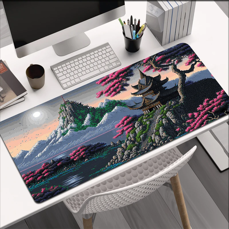 

Mouse Pad Gamer Pixel Scenery Art XL Computer New Large Mousepad XXL Keyboard Pad Non-Slip Office Soft Carpet Computer Mice Pad