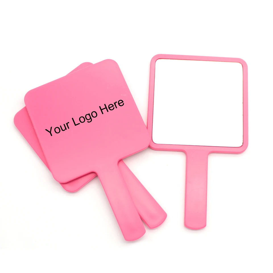 

Custom Logo Hand Held Makeup Mirror 5 Pieces Bulk Wholesale Personalized Compact Square Heart Shape Gifts Souvenir Mirrors