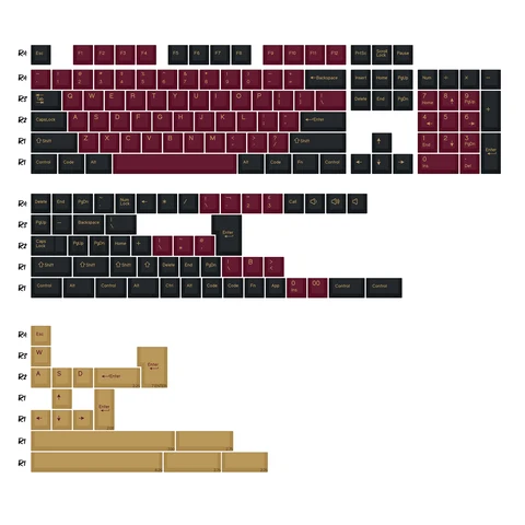 KBDiy GMK Clone Double Shot Клавиши для механической клавиатуры