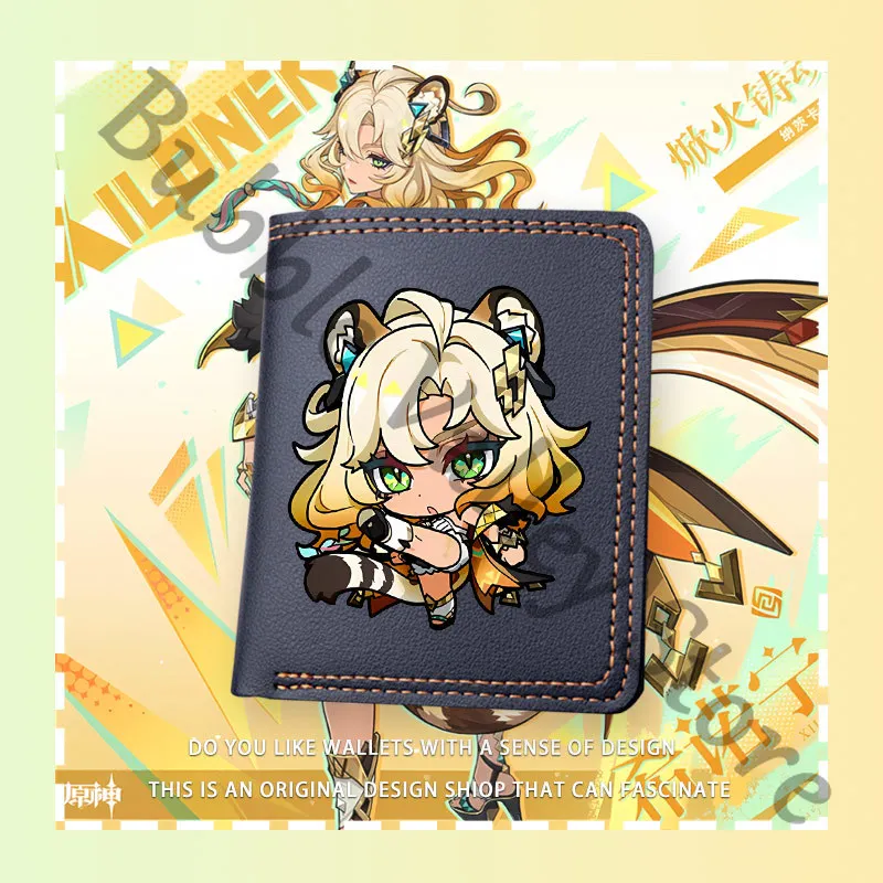 Аниме Genshin Impact Xilonen косплей мультфильм бумажник портмоне кошелек для ноутбука
