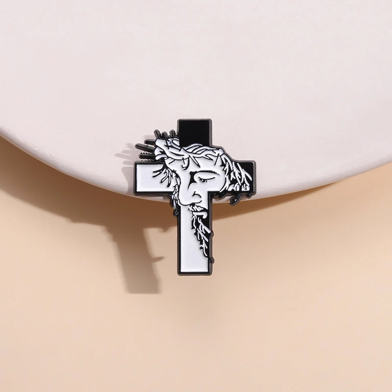 

Jesus Cross Enamel Pins Custom Christian Religion Belief Immortal Brooches Lapel Badges Jewelry Gift For Best Friends