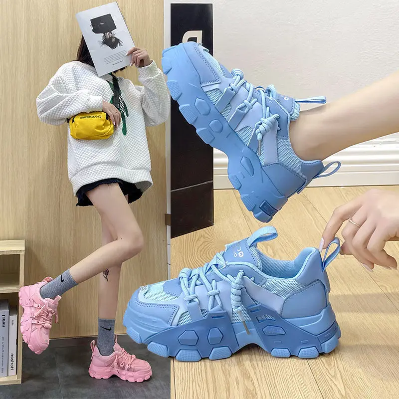 

2023 Women's Casual Shoes Fashion Women shoes Chunky Sneakers Summer Thick Bottom Sport Shoes Trendy Daddy Shoes zapatos mujer