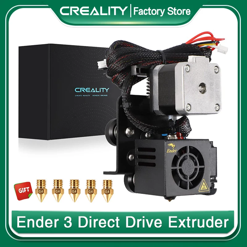 Creality Ender 3 Direct Drive Extruder for Ender 3 / Ender-3 Pro Upgraded 42-40 Stepper Motor Hotend Kit 1.75mm Fan Cables