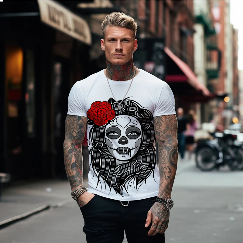 Повседневная мужская летняя футболка в европейском и американском стиле новинка