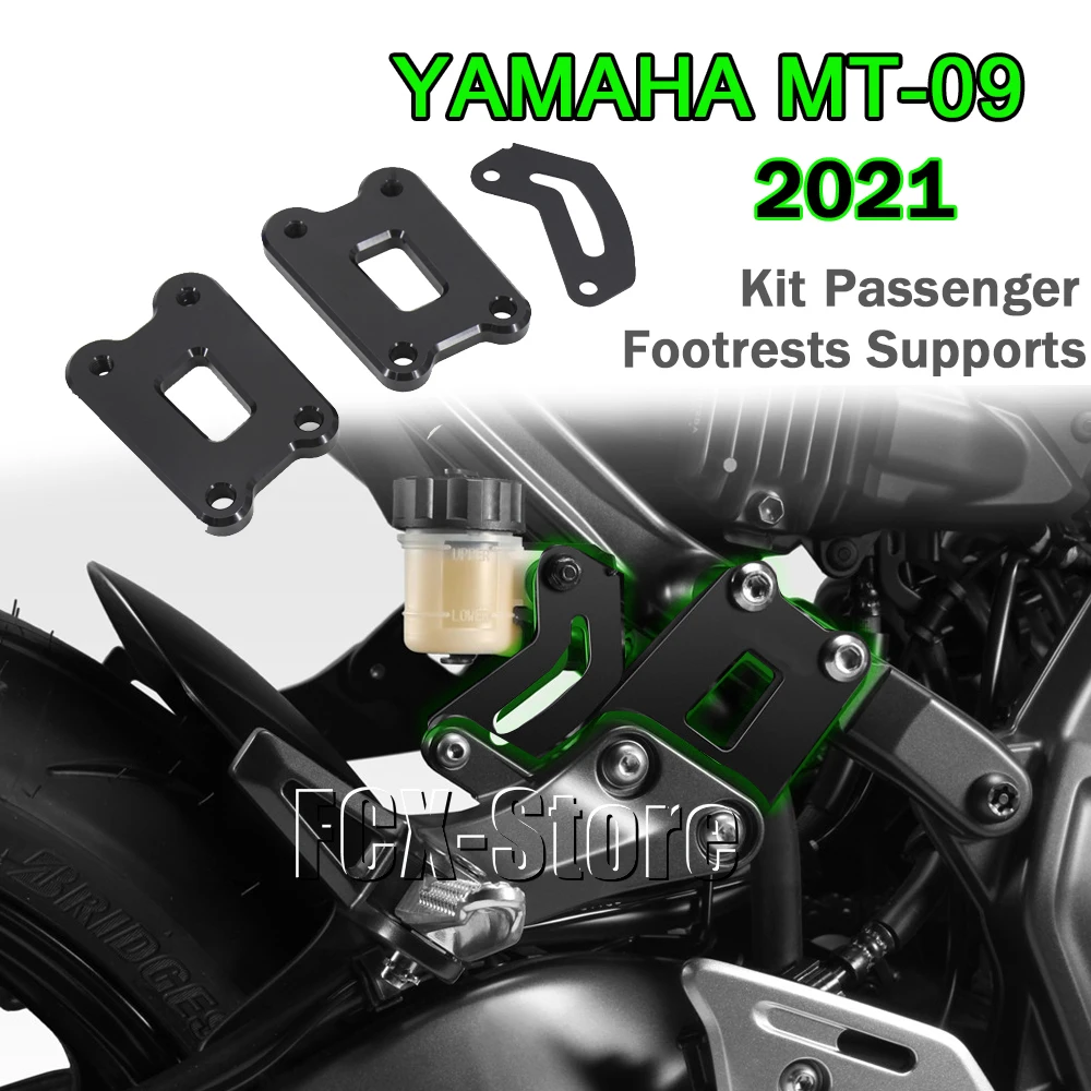 

Черные мотоциклетные детали, подножки, комплект для понижения пассажирских подножек, поддерживает комплект для YAMAHA MT-09 2021 для mt09