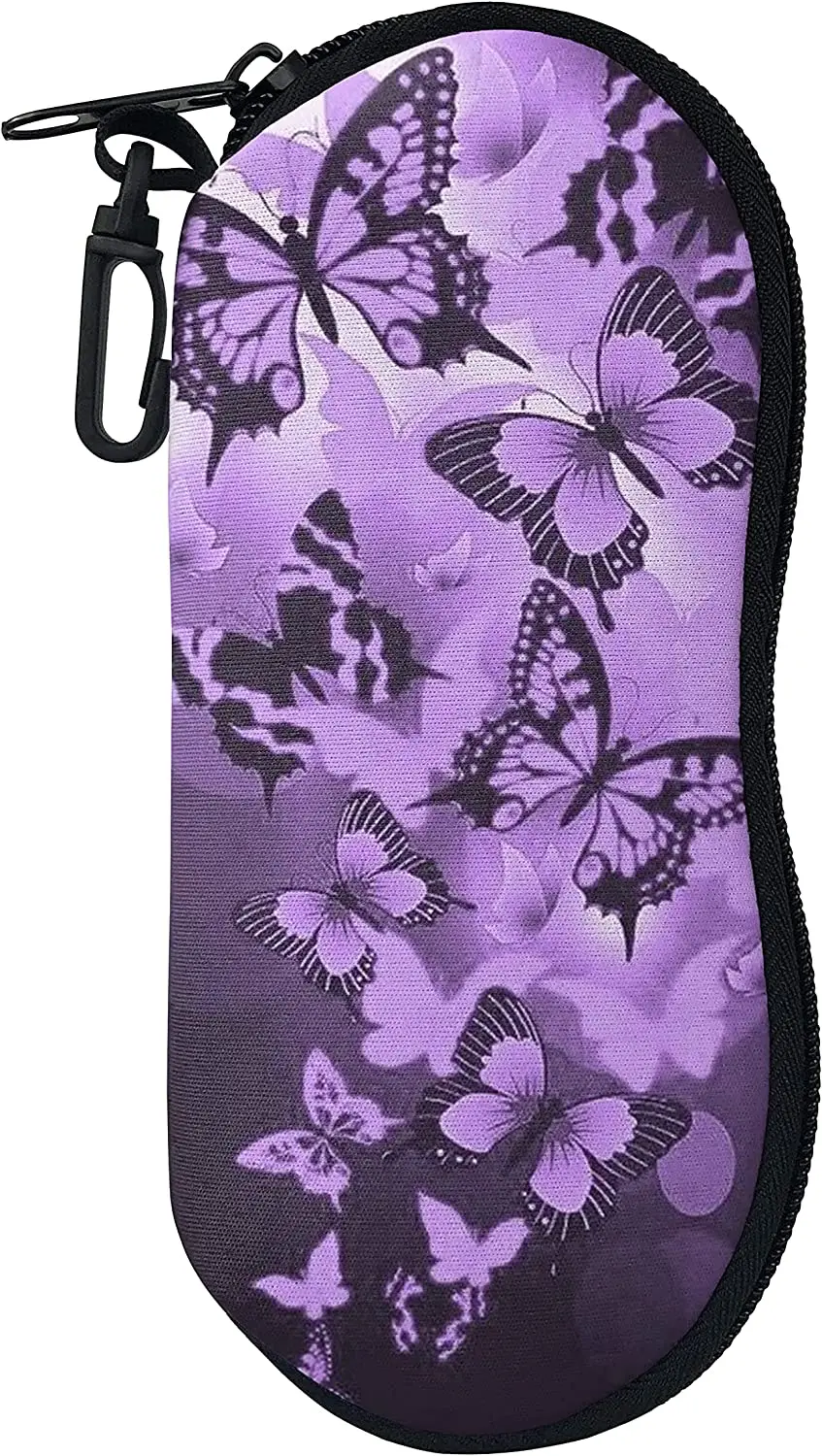 

Новинка, дизайнерские портативные очки в виде фиолетовой бабочки, искусственные неопреновые солнцезащитные очки, футляр для очков