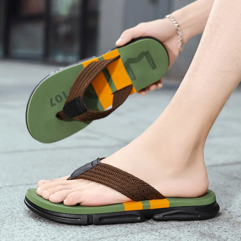 

Шлепанцы мужские с открытым носком, повседневные сандалии, Нескользящие, удобная мягкая подошва, пляжная обувь, летняя модель
