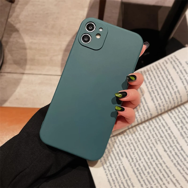 

Original Soft Case For iPhone 13 12 11 Pro XS Max Case Shockproof Ultra-Thin Cover for iPhone 13 12 Mini X XR 6s 7 8 Plus Cases