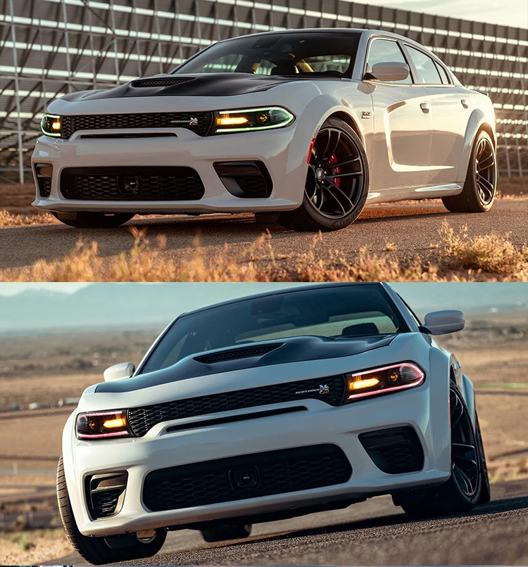 Светодиодный фары для Dodge Challenger 2015-Up цветные лампы автомобильные аксессуары