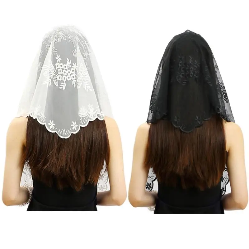 

Women Lace Traditional Mass Mantilla Veil Church Veil Catholic Mass X4YC