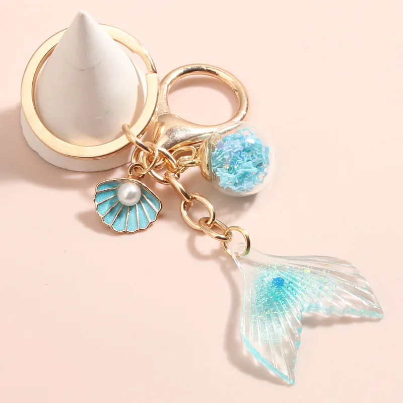

Ocean Sea Mermaid KeyChain KeyRing Sister Bestie Gift Women Man Charm Accessories Jewelry Pendant