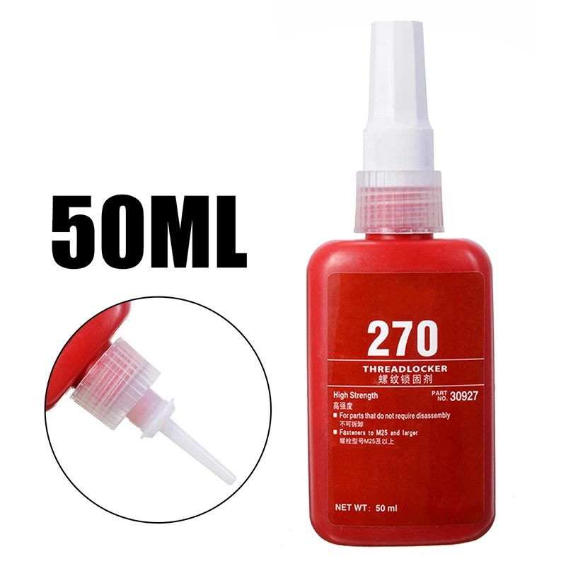 

50ml 270 Screw Thread locker Glue High Strength Thread Locking Adhesive Fit for Metal screws Muts Stud Sealing Glues