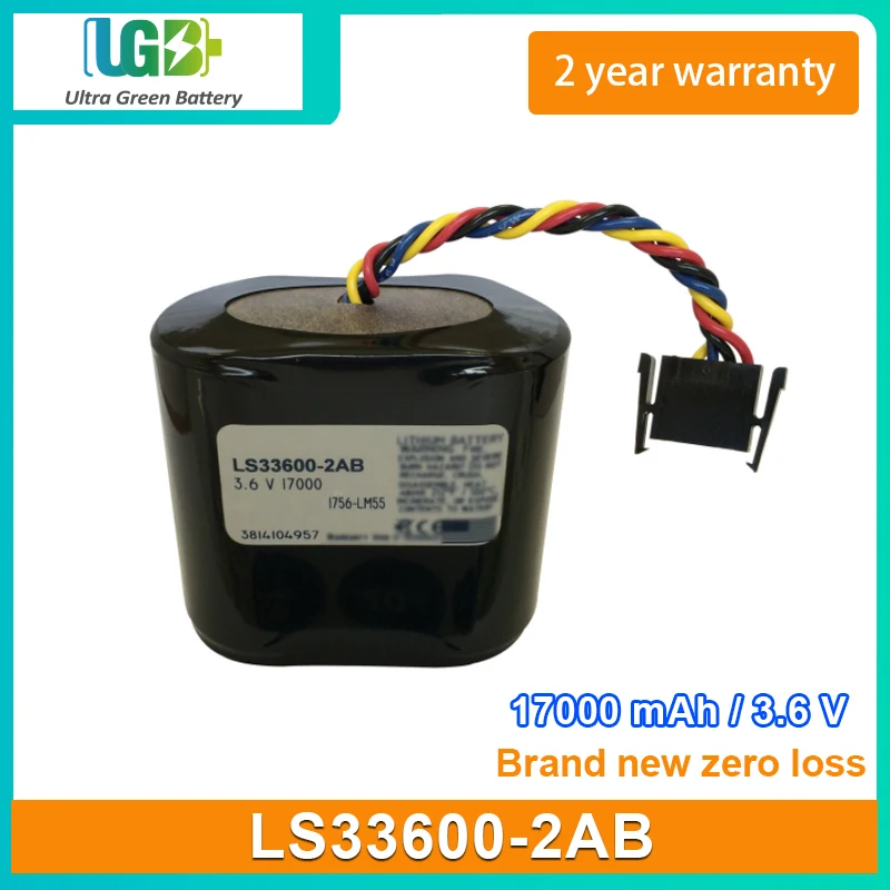 UGB Новый аккумулятор для Allen Bradley LS33600-2AB PLC 3 6 V 17000mAh