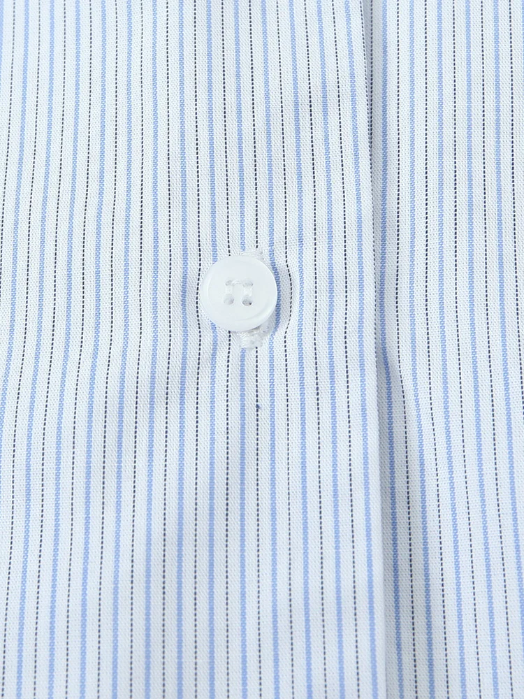 KAOPU ZA женская полосатая рубашка с накладными карманами винтажные женские блузки