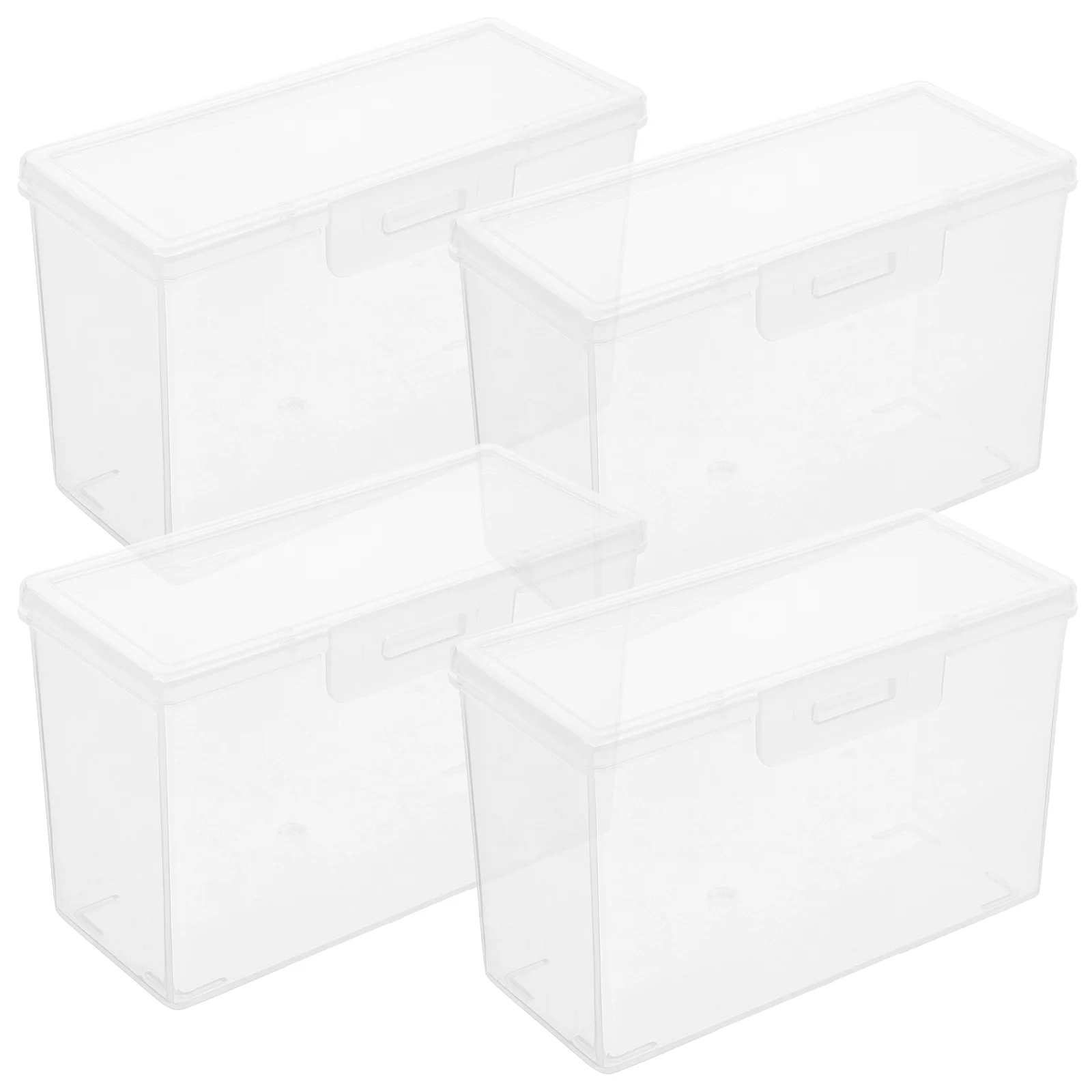 

4pcs Photo Organizer Photo Box Storage Greeting Card Storage Box Holding Case