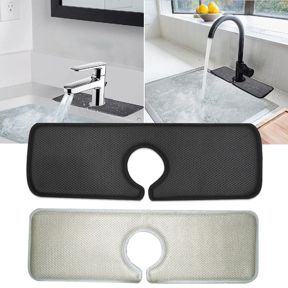 1 шт. коврик для поглощения смесителя брызговик раковины волоконная ткань 38*14 см