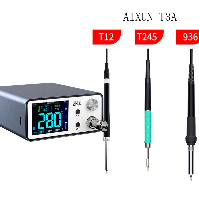 

Умная паяльная станция Aixun, 200 Вт, T3A, T3B, поддержка T12, T245, 936, ручка для пайки, электрические сварочные наконечники паяльника для ремонта SMD BGA
