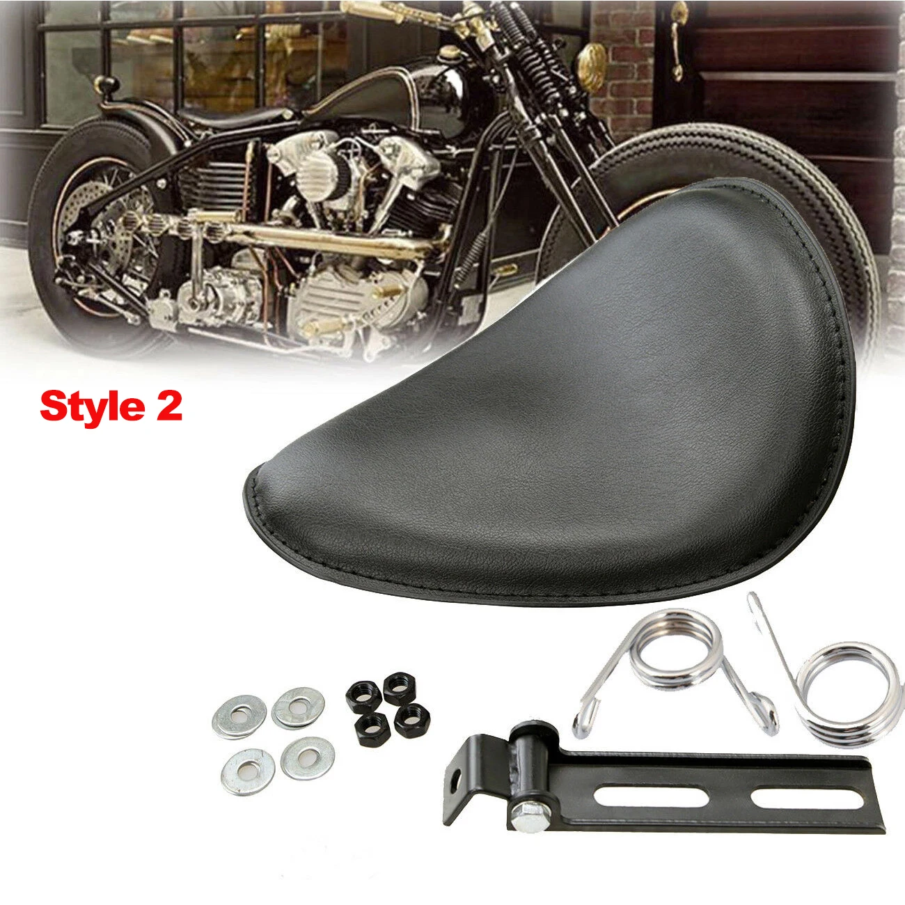 Сиденье Honhill Solo с пружиной для Harley Sportster XL 1200 883 48 сиденья чоппера Yamaha Honda Rebel 250 350 -