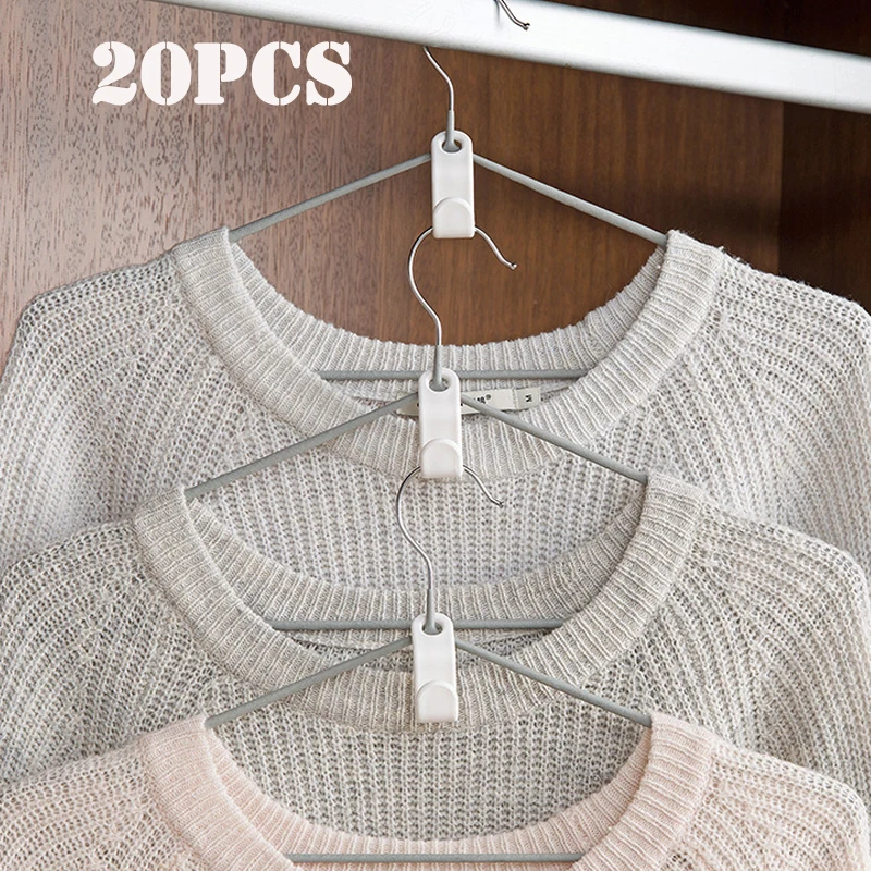 

10/20Pcs Connect Hooks for Hanger Wardrobe Closet Connect Hooks Rails Storage Organzier Hook Clothes Hanger Linking Hooks