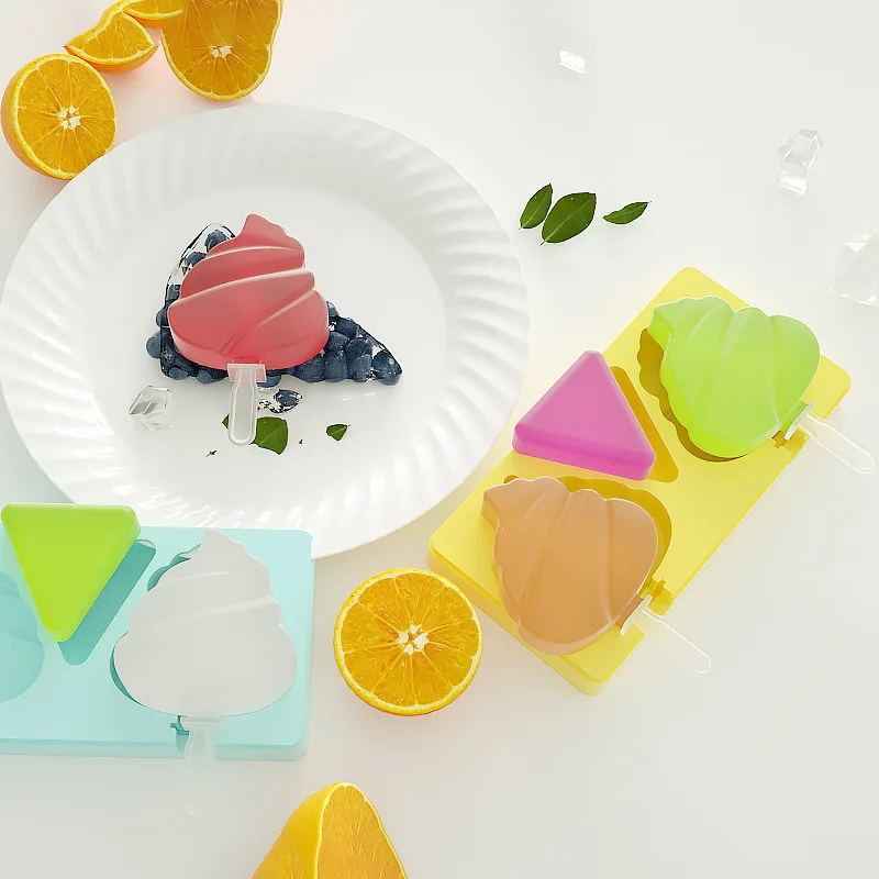 

Homemade Ice Cream Moulds with Lid Heart Ice Maker Unflavored Ice Box Dessert Cake Moulds Popsicle Moulds Kitchen Accessories