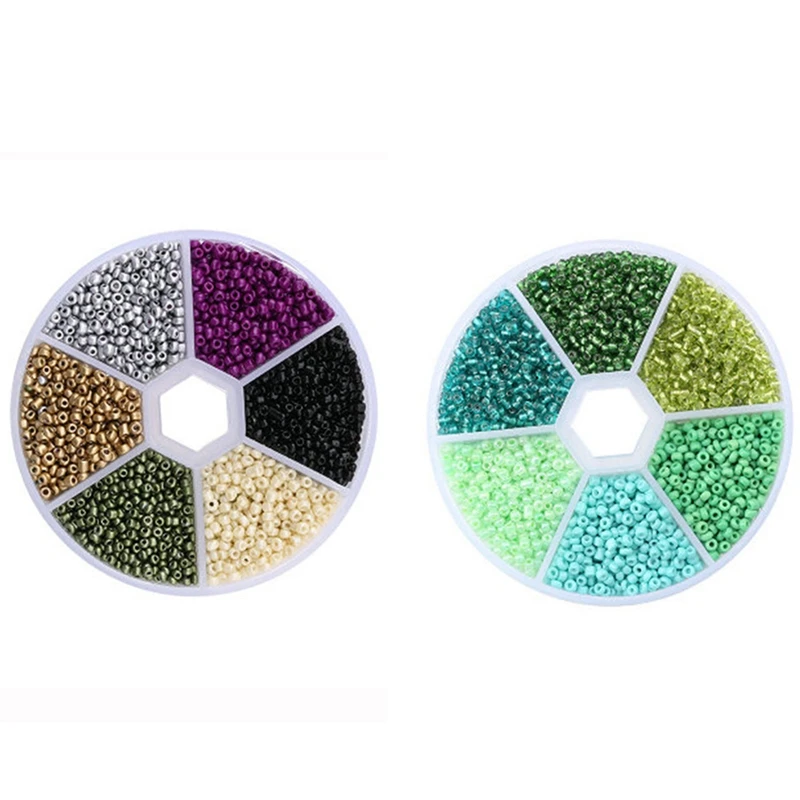 

2 набора, стеклянные бусины 2 мм, подвесные хрустальные прокладки, стеклянные бусины, аксессуары ручной работы, зеленые и темные