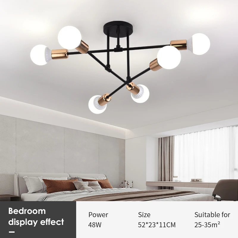 

Dropshiping Modern Chandelier Simple Home Decor Lighting LED Bulbs Ceiling Lamp For Bedroom Dining Room Living Room Pendant Lamp