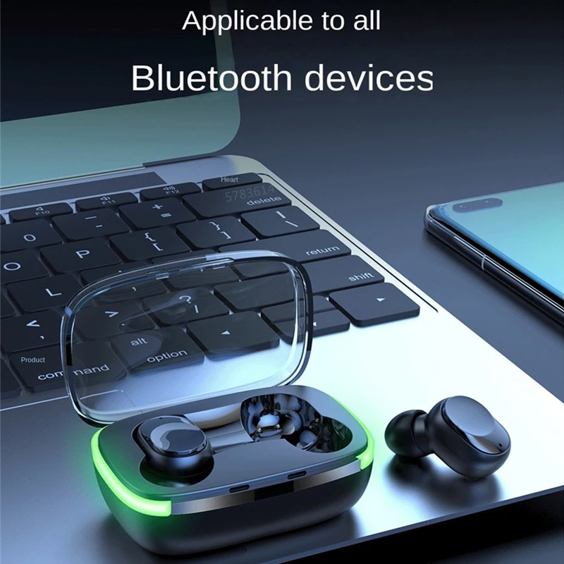 TWS Wireless Bluetooth Headset Stereo Noise Canceling HiFi Music Earphones Mini Earbuds Sports Waterproof Headphone Game HD Call 2