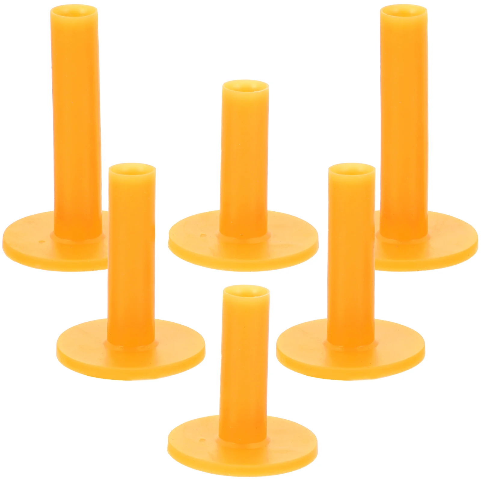 

6 Pcs Golf Tee Balls Golfs Accessories Tees Holder Major Supplies Portable Rubber Driving Range