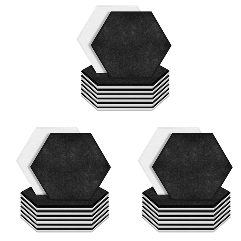 

36 Pcs Hexagon Acoustic Panels Beveled Edge Sound Proof Foam Panels,Sound Proofing Padding For Studio,Acoustic Treatment