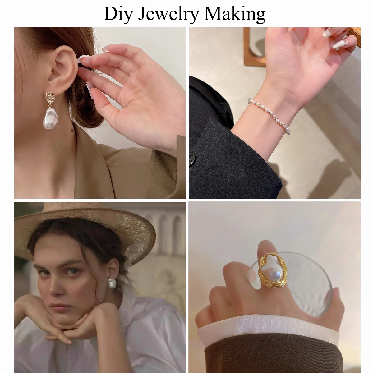 Бусины из натурального пресноводного жемчуга