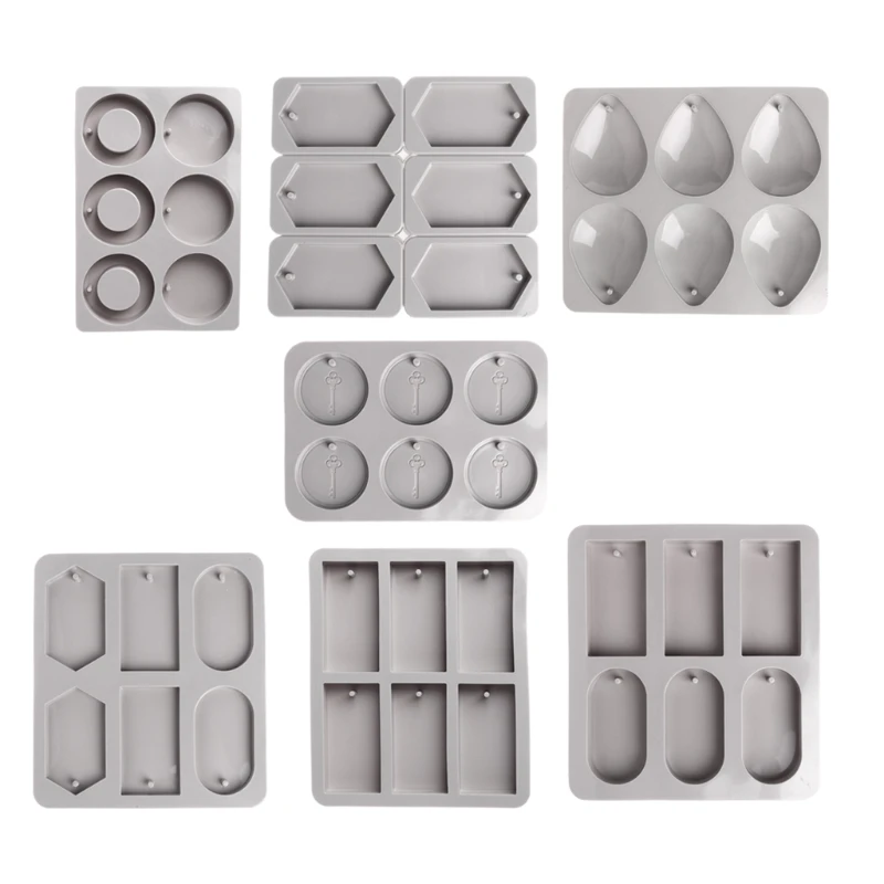 

E15E 6-Cavity Waterdrops Soap Aromatherapy Wax Candle Plaster Epoxy Making Silicone Mold