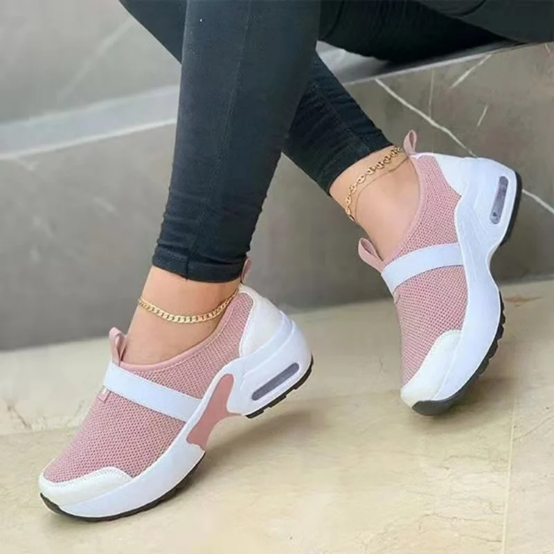 

Zapatillas Mujer 2022 Breathable Platform Sneakers Fashion Wedge Casual Sports Shoes Comfort Flats Mujer Vulcanizar Los Zapatos