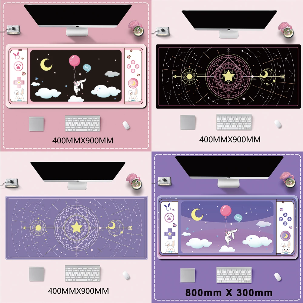 

Arcane Magic Moon Mouse Pad Cute Girl Dormitory Kawaii Table Mat Computer Accessories Game Rug Large Mousepad Xxl 400x900MM Pads