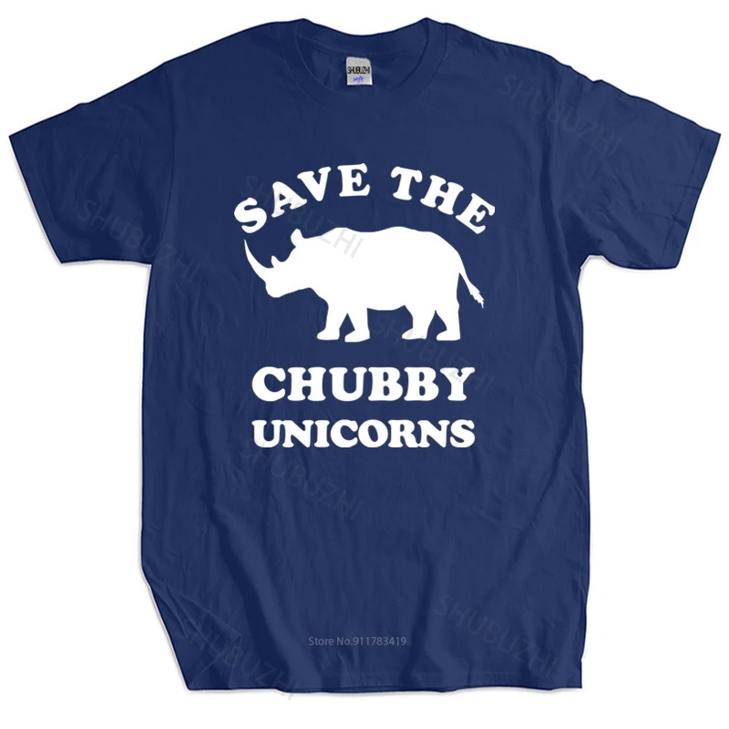 

Mens summer cotton tshirt loose tops Save The Chubby Unicorns Mens Funny T Shirt rhino gift unicorn gift summer unisex tee-shirt