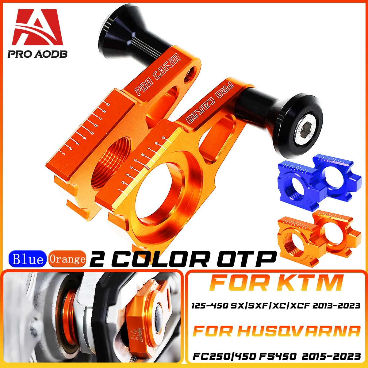 Фото Блок оси задней цепи с ЧПУ 25 мм для Husqvarna TC125 FC350 FC250 FC450 FS450 2015-2020 TC250 TX300 FX350 FX450 2017-2020 №1