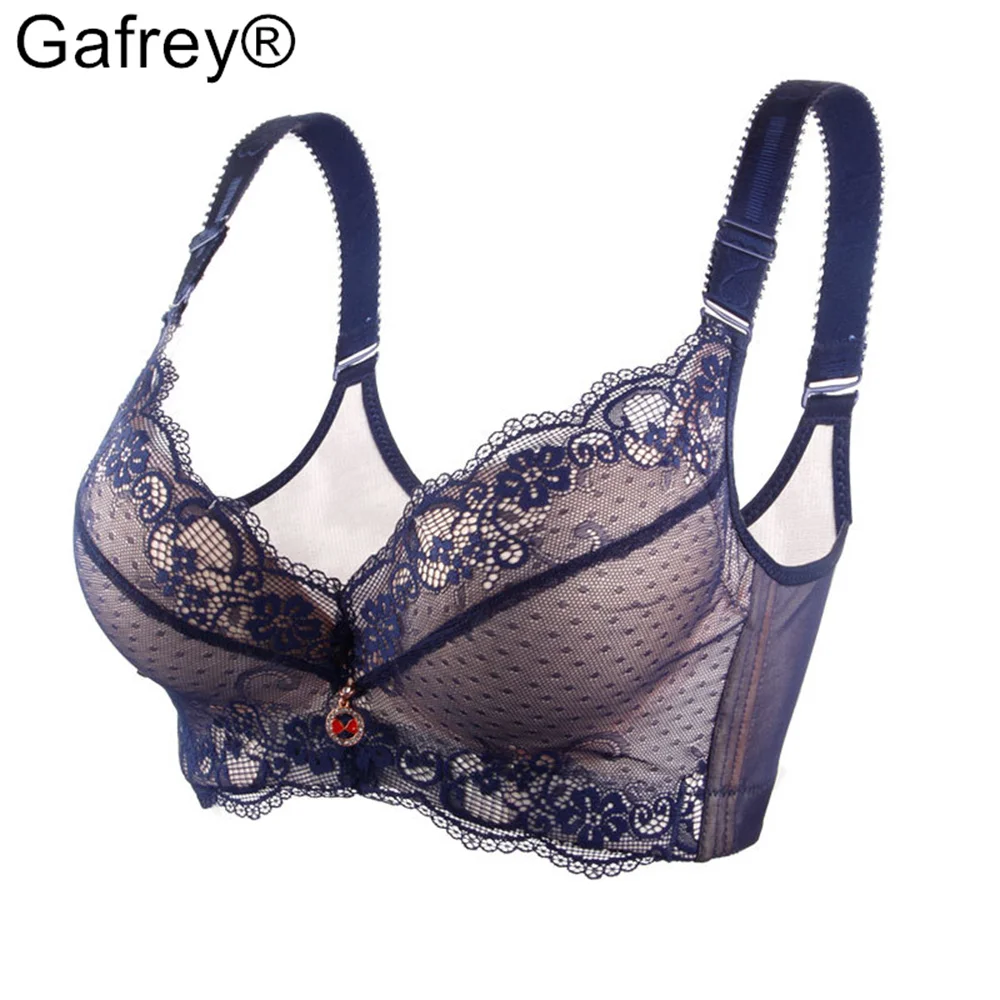 

Gafrey Push Up Bra Women's Lace Underwire Bras Adjusted-strap Plus Size Brasserie with Padded 34 to 48 A B C cup