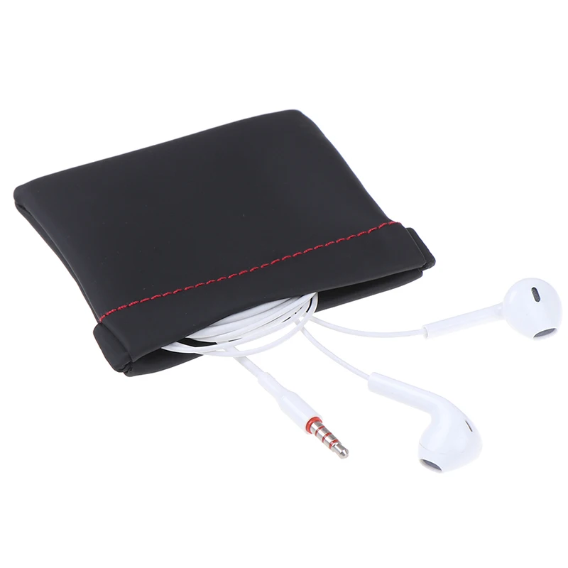 

3pcs Earphone Bag PU Headphone Carrying Case Headphones Storage Pouch Mini-protection Cable Headset Earbud Coin Small Bag