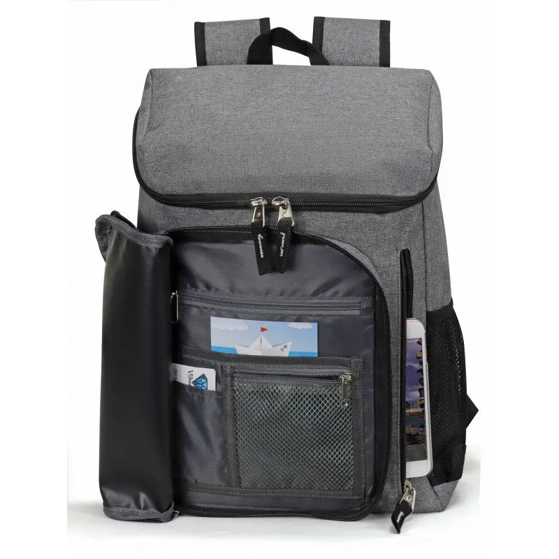 Heather backpack Casual College High School Student Bookbag zipper top Laptop Book Bag Travel Computer Tablet Daypack Light Grey