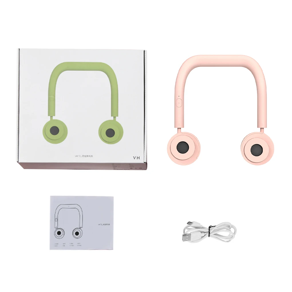 

Регулируемый Вентилятор охлаждения, вращающийся на 360 ° шейный подвесной вентилятор, перезаряжаемый портативный воздушный охладитель, розовый